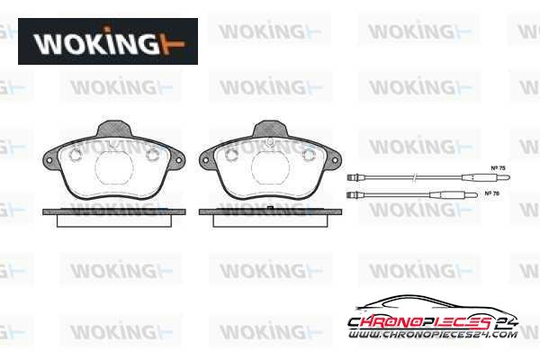 Achat de WOKING P5013.14 Kit de plaquettes de frein, frein à disque pas chères