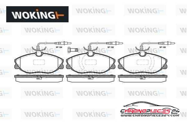 Achat de WOKING P7043.14 Kit de plaquettes de frein, frein à disque pas chères