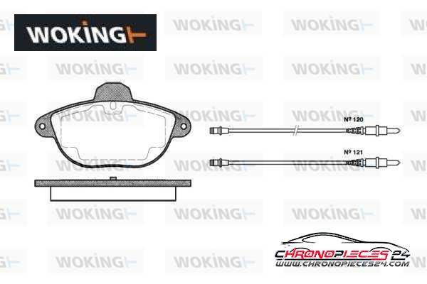 Achat de WOKING P7083.04 Kit de plaquettes de frein, frein à disque pas chères