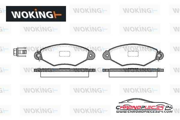 Achat de WOKING P7433.00 Kit de plaquettes de frein, frein à disque pas chères