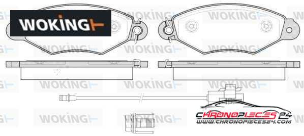 Achat de WOKING P7433.30 Kit de plaquettes de frein, frein à disque pas chères