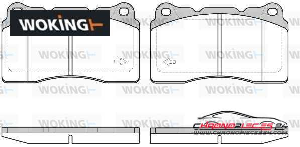 Achat de WOKING P7663.40 Kit de plaquettes de frein, frein à disque pas chères