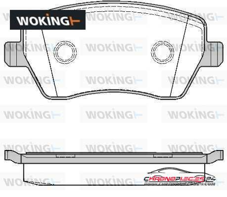 Achat de WOKING P8873.00 Kit de plaquettes de frein, frein à disque pas chères