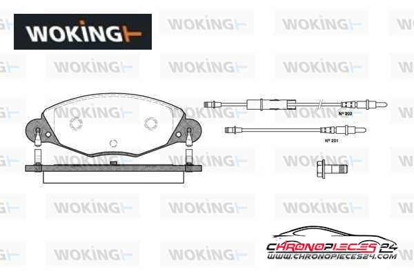 Achat de WOKING P9273.04 Kit de plaquettes de frein, frein à disque pas chères