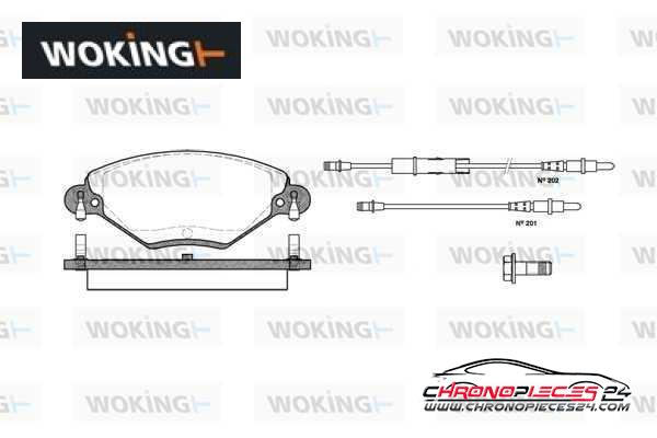 Achat de WOKING P9283.04 Kit de plaquettes de frein, frein à disque pas chères