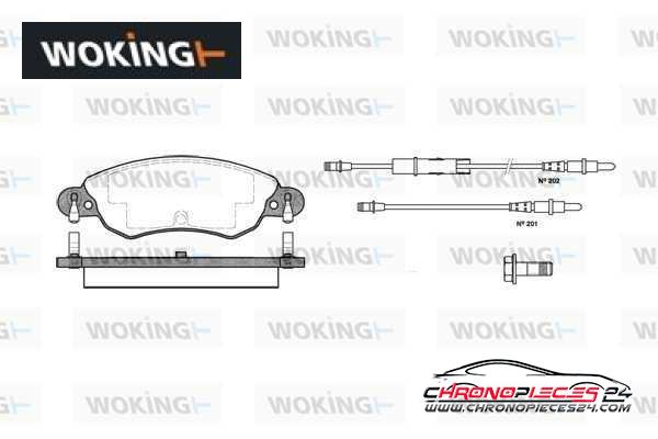 Achat de WOKING P9293.04 Kit de plaquettes de frein, frein à disque pas chères