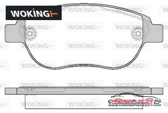 Achat de WOKING P9413.00 Kit de plaquettes de frein, frein à disque pas chères