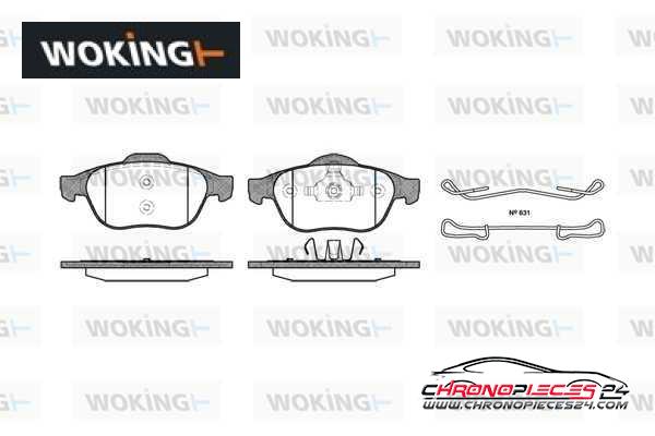 Achat de WOKING P9433.00 Kit de plaquettes de frein, frein à disque pas chères