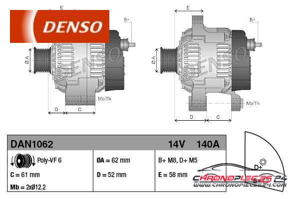 Achat de DENSO DAN1062 Alternateur pas chères