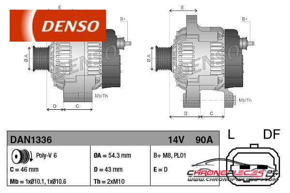 Achat de DENSO DAN1336 Alternateur pas chères