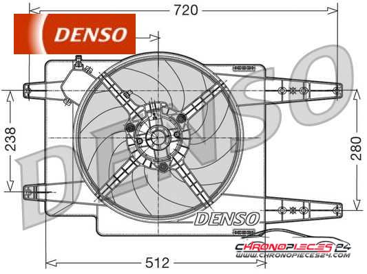 Achat de DENSO DER01017 Ventilateur, refroidissement du moteur pas chères