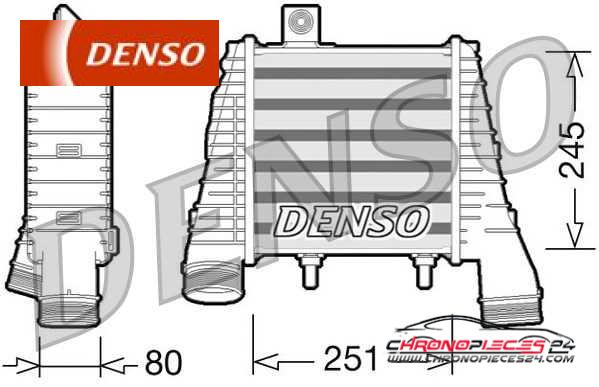 Achat de DENSO DIT02008 Intercooler, échangeur pas chères