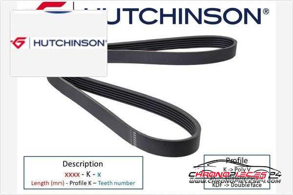 Achat de HUTCHINSON 922 SK 4 Courroie trapézoïdale à nervures Stretchy pas chères