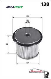 Achat de MECAFILTER ELG5218 Filtre à carburant pas chères