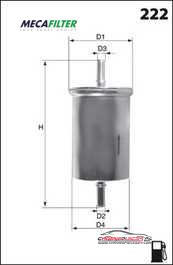 Achat de MECAFILTER ELE6015 Filtre à carburant pas chères