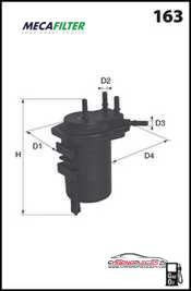 Achat de MECAFILTER ELG5354 Filtre à carburant pas chères