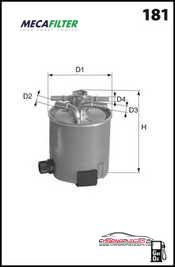 Achat de MECAFILTER ELG5358 Filtre à carburant pas chères