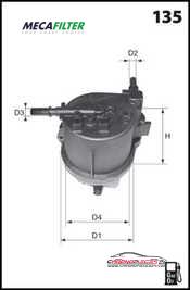 Achat de MECAFILTER ELG5364 Filtre à carburant pas chères