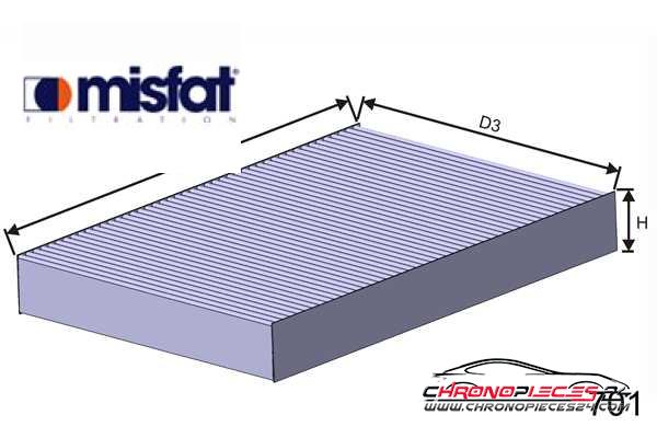 Achat de MISFAT HB101 Filtre, air de l'habitacle pas chères