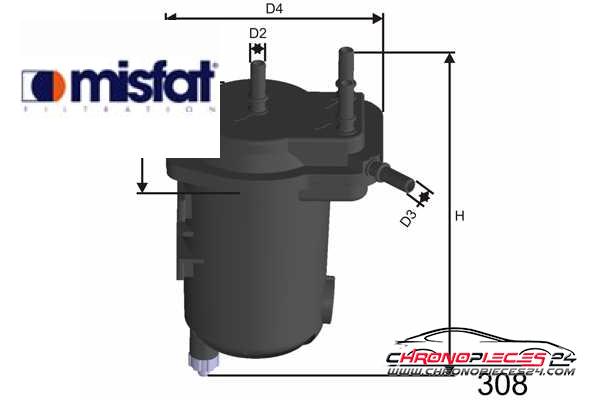 Achat de MISFAT F114 Filtre à carburant pas chères