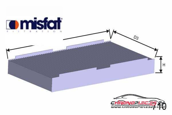 Achat de MISFAT HB135C Filtre, air de l'habitacle pas chères