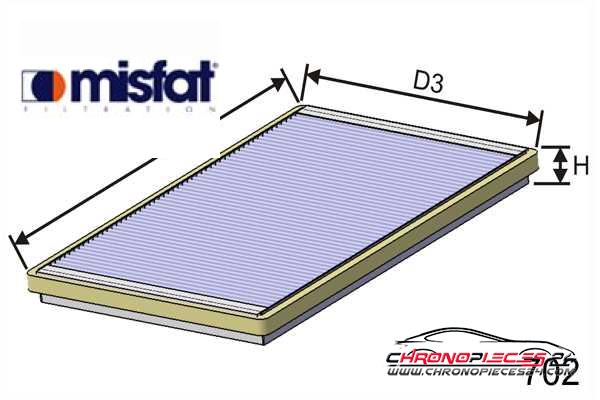 Achat de MISFAT HB111C Filtre, air de l'habitacle pas chères