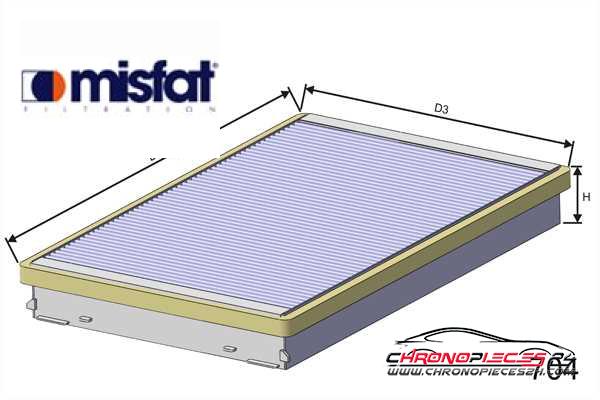 Achat de MISFAT HB126 Filtre, air de l'habitacle pas chères