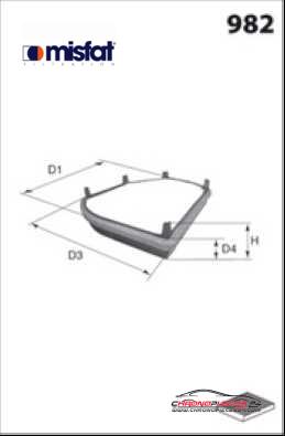 Achat de MISFAT HB129 Filtre, air de l'habitacle pas chères