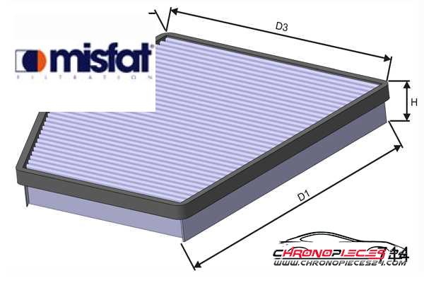 Achat de MISFAT HB132C Filtre, air de l'habitacle pas chères