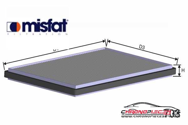 Achat de MISFAT HB162 Filtre, air de l'habitacle pas chères