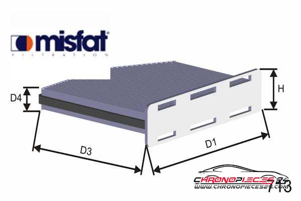 Achat de MISFAT HB166C Filtre, air de l'habitacle pas chères