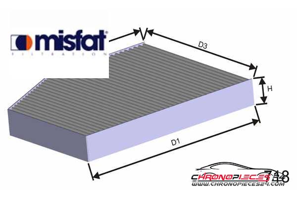 Achat de MISFAT HB194 Filtre, air de l'habitacle pas chères