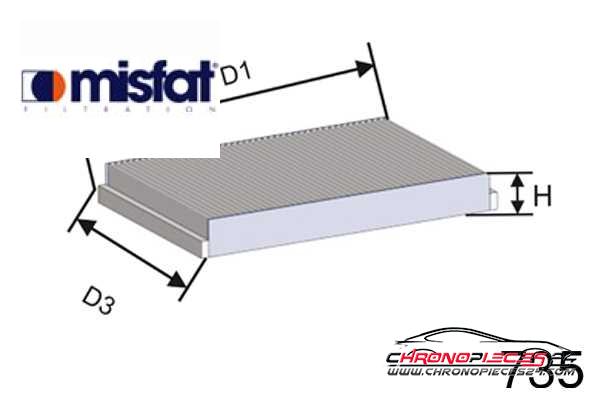 Achat de MISFAT HB253C Filtre, air de l'habitacle pas chères