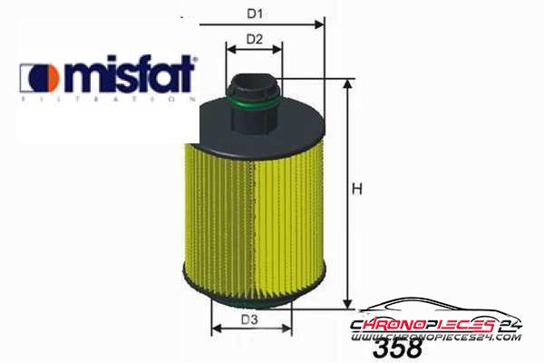 Achat de MISFAT L061 Filtre à huile pas chères