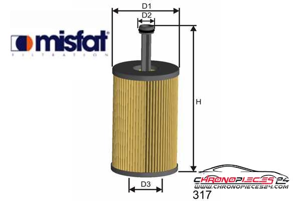 Achat de MISFAT L105 Filtre à huile pas chères