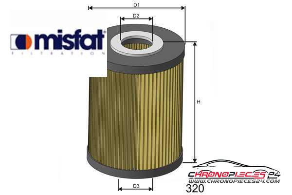 Achat de MISFAT L583 Filtre à huile pas chères