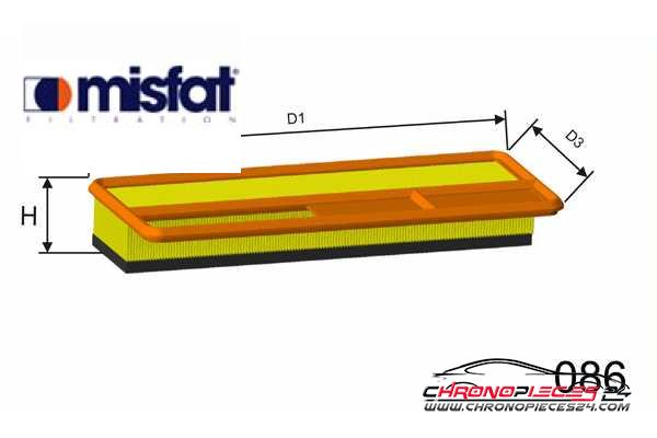 Achat de MISFAT P191A Filtre à air pas chères