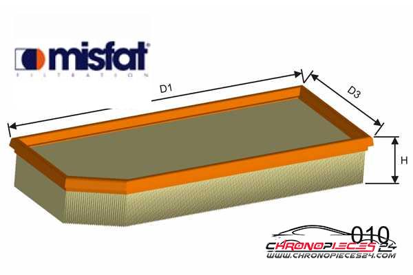 Achat de MISFAT P405 Filtre à air pas chères