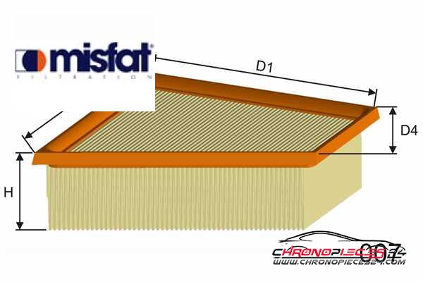 Achat de MISFAT P411 Filtre à air pas chères