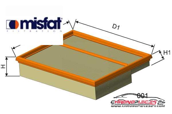 Achat de MISFAT P037 Filtre à air pas chères