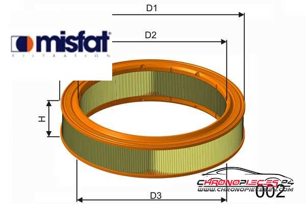 Achat de MISFAT P038A Filtre à air pas chères