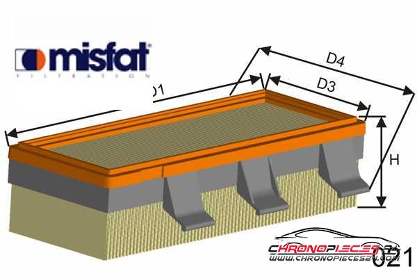 Achat de MISFAT PM801 Filtre à air pas chères