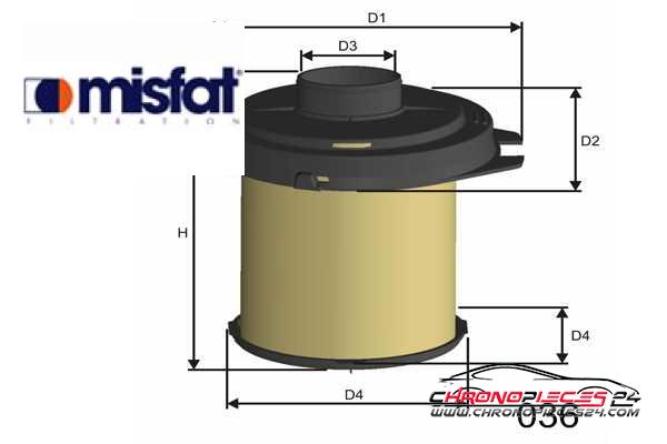 Achat de MISFAT R845B Filtre à air pas chères