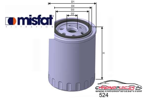 Achat de MISFAT Z164 Filtre à huile pas chères