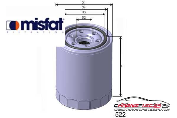 Achat de MISFAT Z476 Filtre à huile pas chères