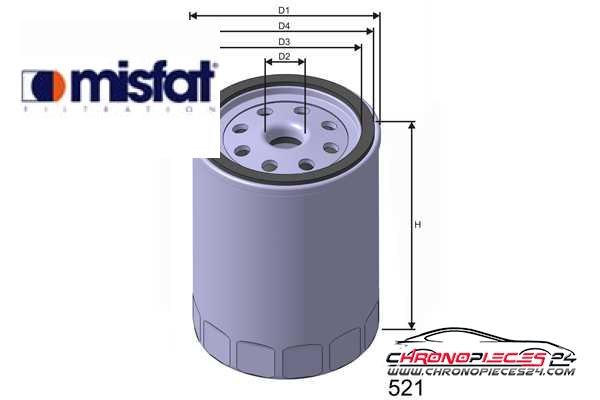 Achat de MISFAT Z280 Filtre à huile pas chères