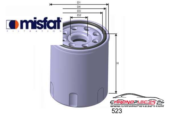 Achat de MISFAT Z452 Filtre à huile pas chères