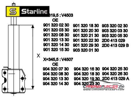 Achat de STARLINE 635220071 Amortisseur pas chères