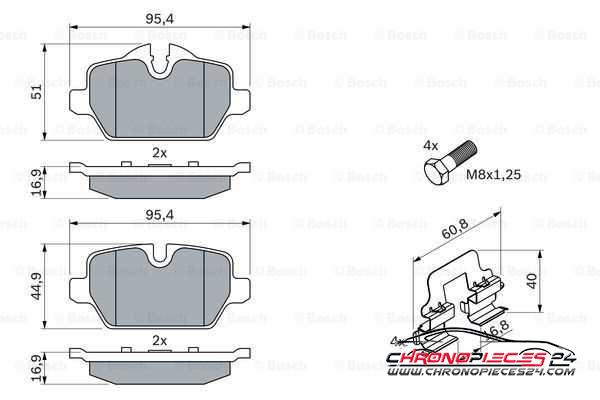 Achat de EICHER 101110519 Kit de plaquettes de frein, frein à disque pas chères