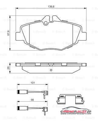 Achat de EICHER 101220709 Kit de plaquettes de frein, frein à disque pas chères